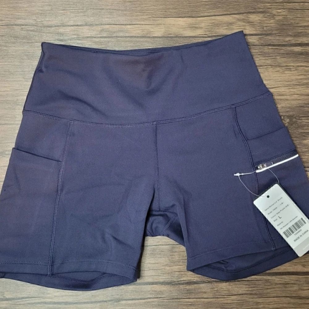 ‎Women's SOUKE High Waist Yoga Shorts Deep Purple